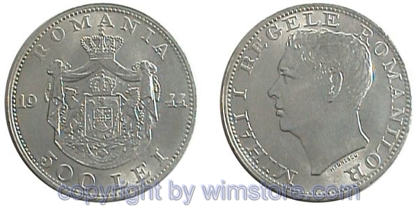 Rumänien, 500 Lei 1944, KM 65, Silber