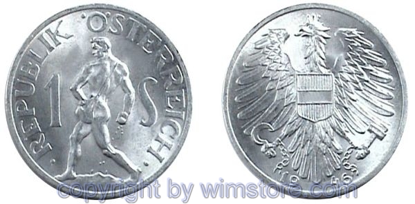 2. Republik, 1 Schilling 1946 - 1957, J 455, Aluminium