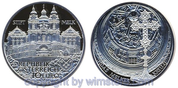 2. Republik, 10 Euro 2007, Stift Melk, Silber, PP, OVP