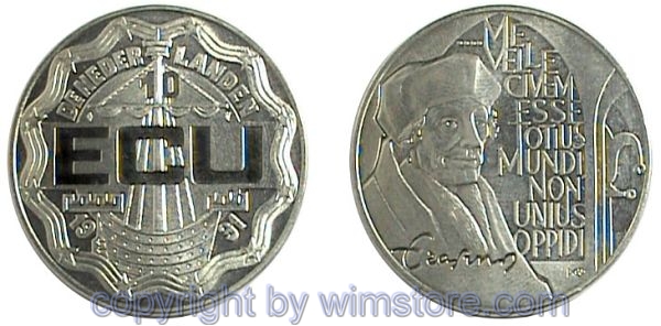 Niederlande, 10 Ecu 1991, E. v. Rotterdam , Ku/Ni/Zk, st