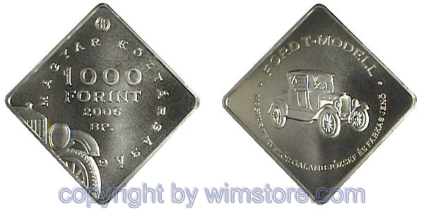Ungarn, 1000 Forint 2007, Ford T, KM 787, Ku/Ni