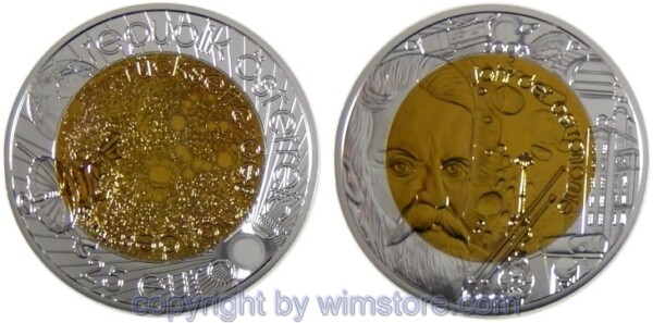 s3850 2. Republik, 25 Euro 2009, Jahr der Astronomie, Silber-Niob, hgh, OVP