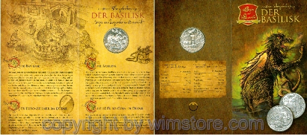 2. Republik, 10 Euro 2009, Der Basilisk, Silber, hgh, Blister