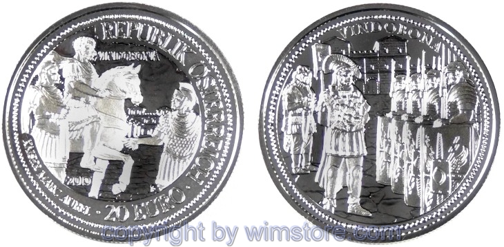 2. Republik, 20 Euro 2010, Vindobona, Silber, PP, OVP