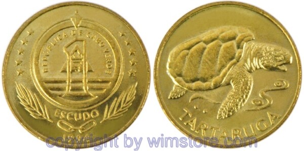 Cape Verde, 1 Escudo 1994, KM 27, Eisen-Me galvanisiert