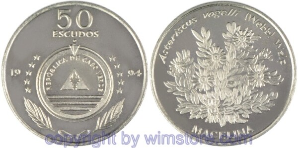 Cape Verde, 50 Escudos 1994, Sternauge, KM 44, Eisen-Ni galvanisiert