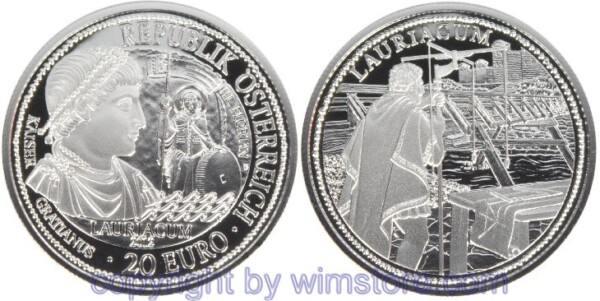 2. Republik, 20 Euro 2012, Lauriacum, KM3210, Silber