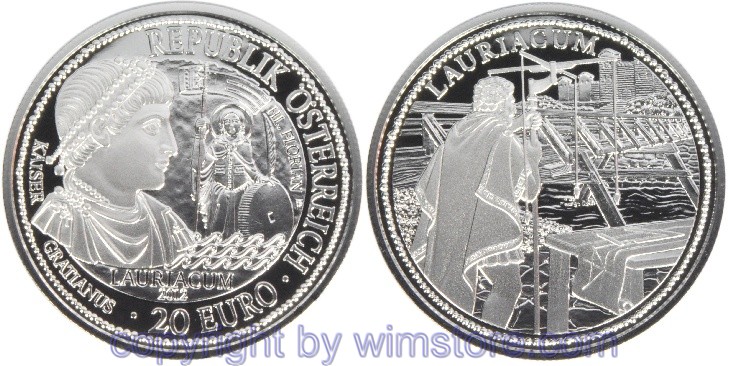 2. Republik, 20 Euro 2012, Lauriacum, KM3210, Silber