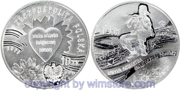 Polen, 10 Zlotych 2003, 10 Jahre Weihnachtskonzerte für die Wohlfahrtspflege, Y 453, Silber, PP, mit Kapsel