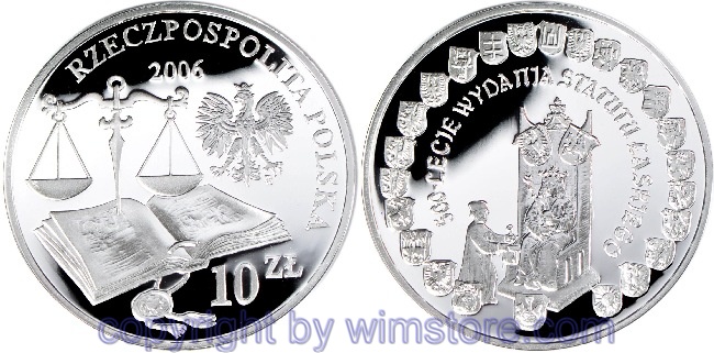 Polen, 10 Zlotych 2006, 450. Jahrestag der Reformation in Polen, Y xxx, Silber, PP, mit Kapsel
