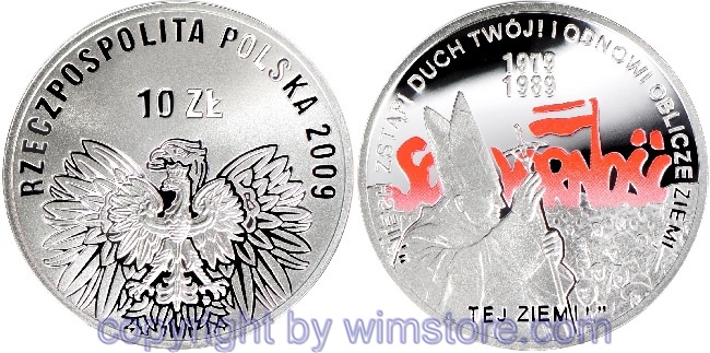 Polen, 10 Zlotych 2009, Polen auf dem Weg zur Dritten Republik, Y 681, Silber, PP, mit Kapsel