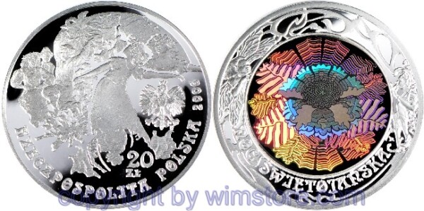 Polen, 20 Zlotych 2006, Polnische Feste im Jahreslauf - Johannisnacht, Y 533, Silber, PP, mit Kapsel