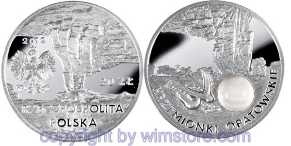 Polen, 20 Zlotych 2012, Kultur in Polen - Feuersteinbergwerk, Y 836, Silber, PP, mit Kapsel