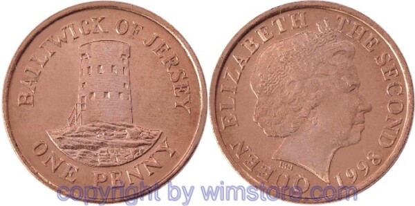 Jersey, 1 Penny ab 1998, KM 103, Bronze, -st