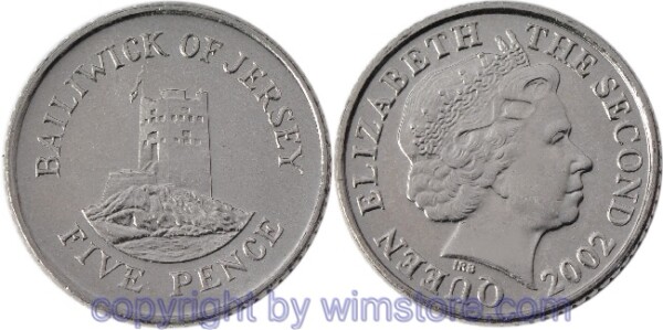 Jersey, 5 Pence ab 1998, KM 105, Ku/Ni
