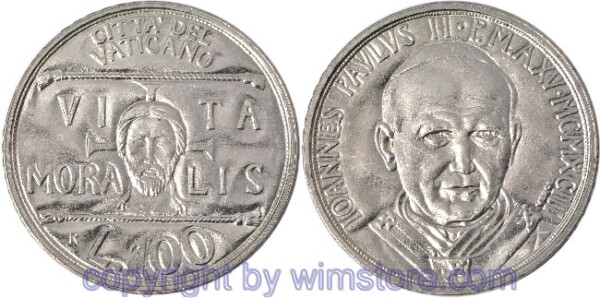 s6188 Vatikan, 100 Lire 1993, Katechismus der katholischen Kriche - Jesus Christus, KM 247, Stahl