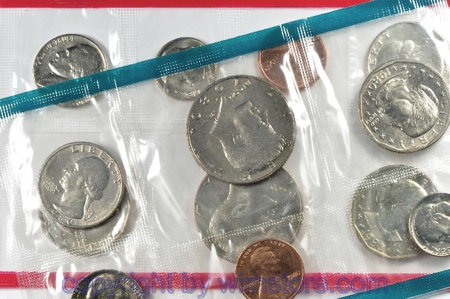 USA, Münzsatz 1980 D und 1980 P, st, teils angelaufen