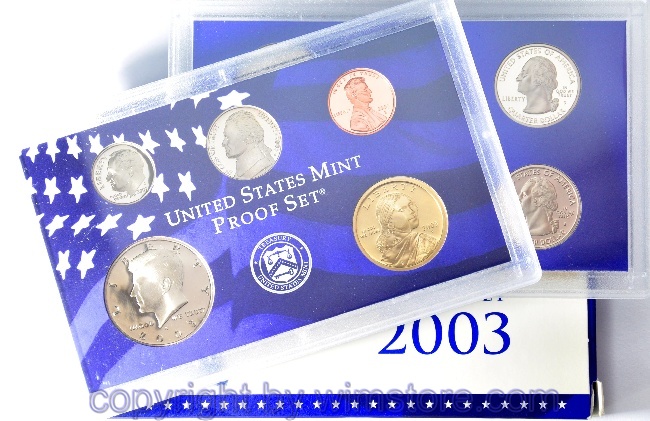USA, Münzsatz 2003, inclusive 50 State Quarter Satz, div. Metalle, manche angelaufen