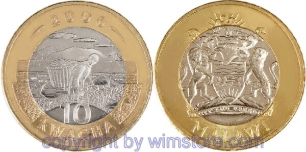 Malawi, 10 Kwacha 2006, Arbeiter beim Teepflücken, KM 58, Bi-Metall