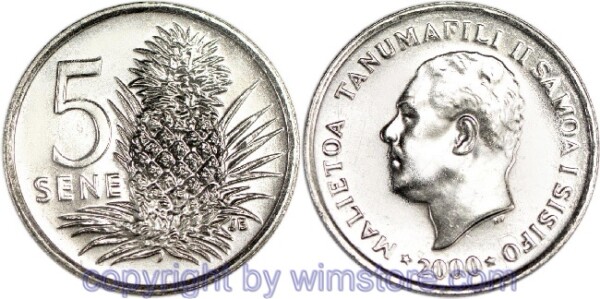s7398 Samoa, 5 Sene 2000, KM 14, Ku/Ni, st