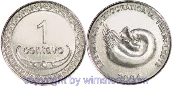 Ost Timor, 1 Centavo 2003 - 2012, KM 1, Eisen vernickelt