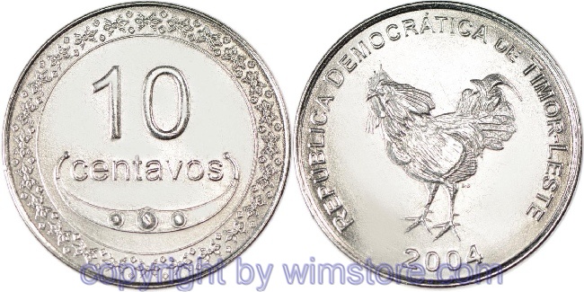 Ost Timor, 10 Centavos 2003 - 2012, KM 3, Eisen vernickelt