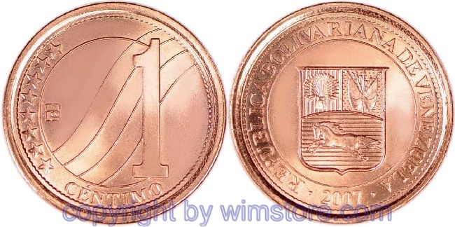 Venezuela, 1 Centimo 2007, Y 87, Eisen verkupfert