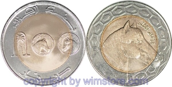 Algerien, 100 Dinars ab 1992, KM 132, Bi-Metall