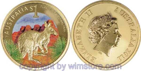 Australien, 1 Dollar 2011, Purnululu Nationalpark, KM 1616, Alu/Bro, BU
