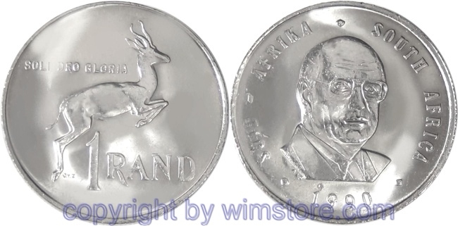 Südafrika, 1 Rand 1990, KM 141, Bro-Ni galvanisiert