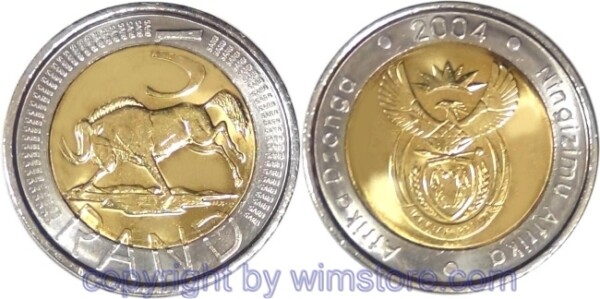 Südafrika, 5 Rand 2004, KM 281, Bi-Metall