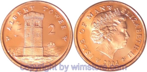 Insel Man, 2 Pence ab 2004, KM 1254, Stahl verkupfert
