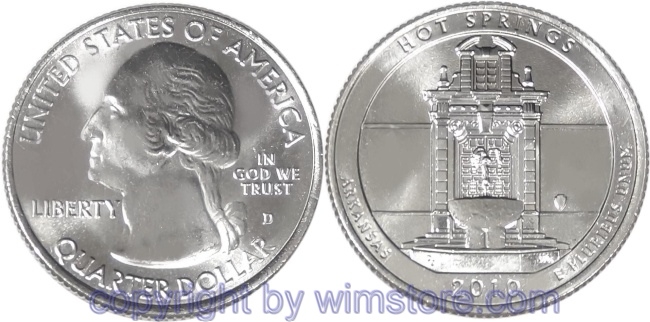 USA, 1/4 Dollar (Quarter) 2010, Hot Springs Arkansas, KM 469, Ku-Ku/Ni plattiert