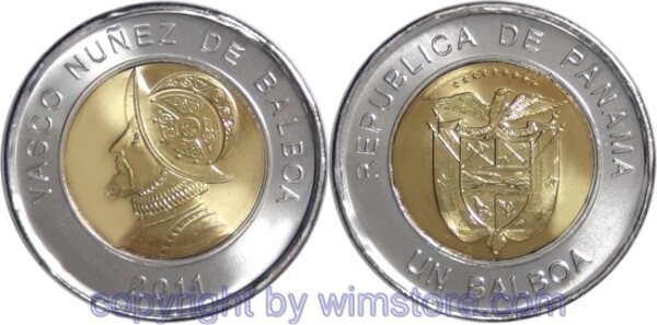 Panama, 1 Balboa 2011, KM 141, Bi-Metall