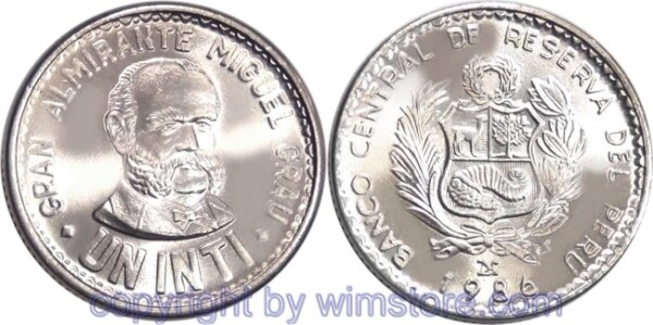 Peru, 1 Inti 1985 - 1988, KM 296, Ku/Ni