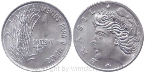 Brasilien, 1 Centavo, 1975 - 1978, FAO, KM 585, Stahl