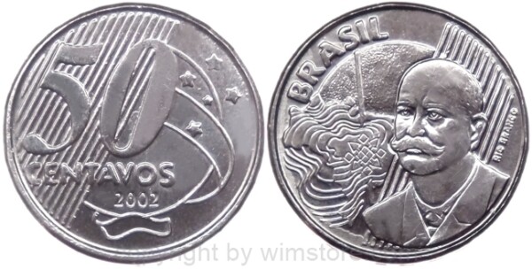 Brasilien, 50 Centavos ab 2002, KM 651a, Stahl