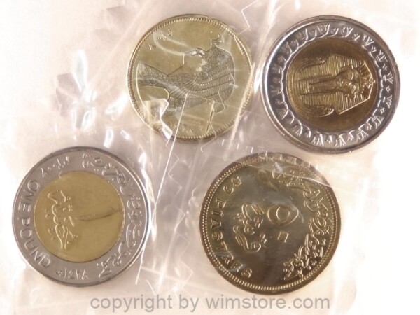 Ägypten Lot: 4 Stk. 50 Piastres 2005, 2007, 1 Pound 2005, 2007