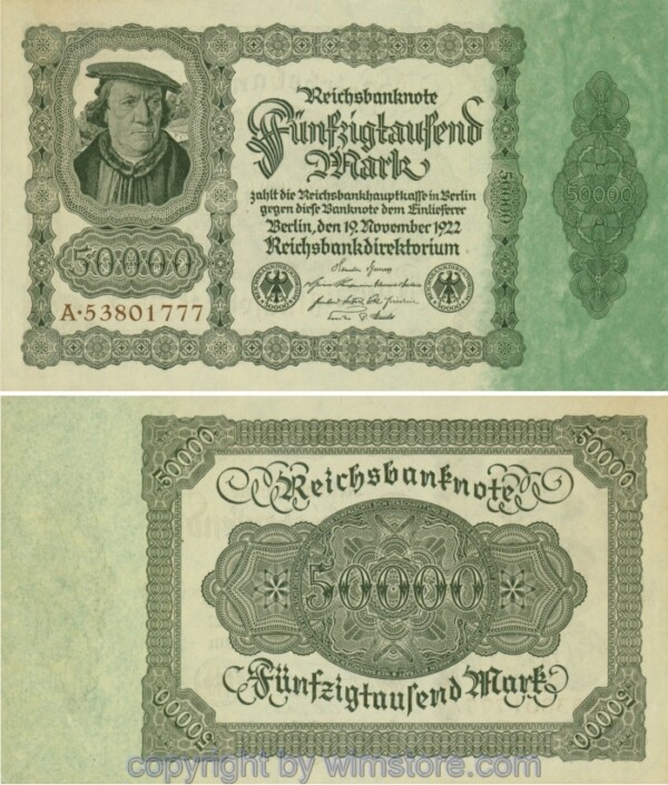Deutschland, Inflation, R 079a, 50000 Mark, 19.11.1922