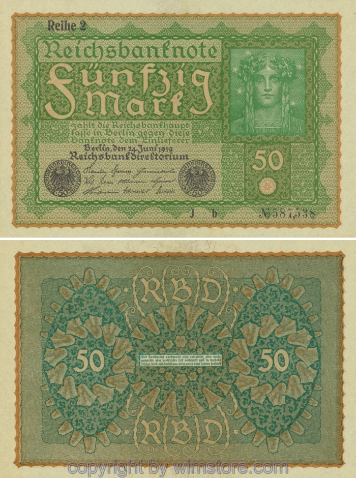 Deutschland, Inflation, R 062b, 50 Mark, 24.06.1919