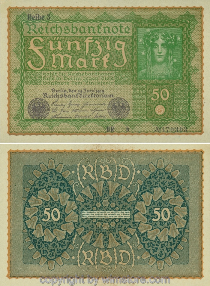 Deutschland, Inflation, R 062c, 50 Mark, 24.06.1919
