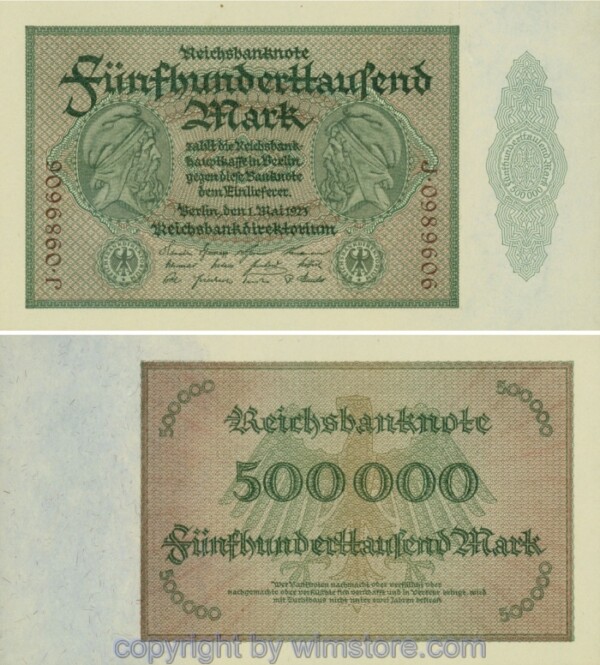 Deutschland, Inflation, R 087c, 500000 Mark, 01.05.1923