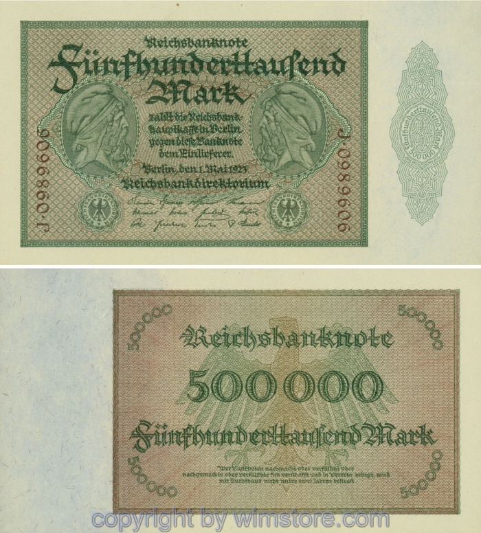 Deutschland, Inflation, R 087c, 500000 Mark, 01.05.1923