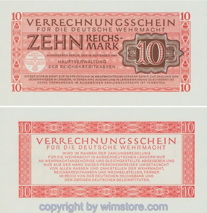 Wehrmacht, R 513, 10 Reichsmark, 15.09.1944