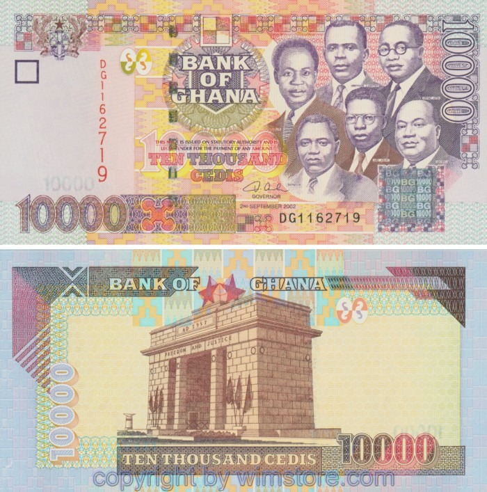 sg13420 Ghana, P035a, 10000 Cedis 2002-09-02, Serie DG; 1