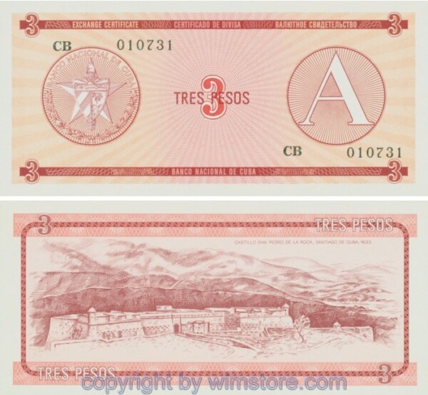 Kuba, PFX02, 3 Pesos (1985)