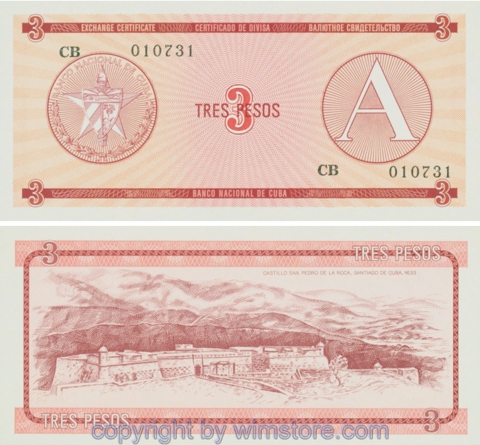 Kuba, PFX02, 3 Pesos (1985)