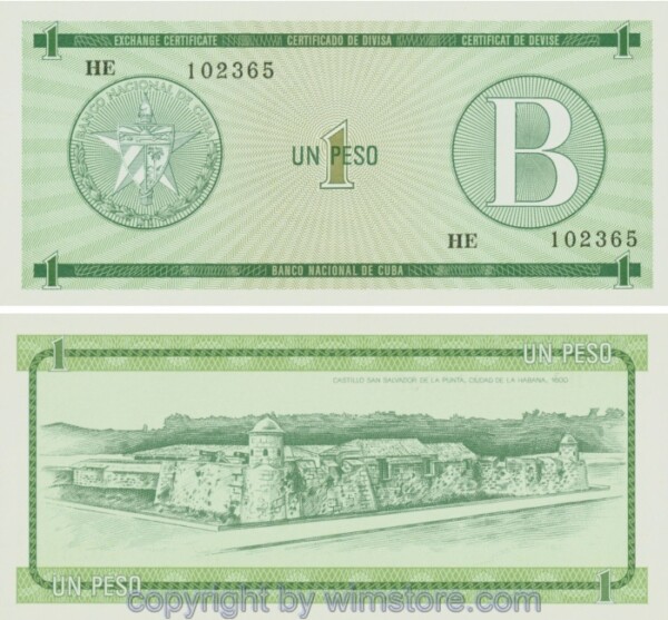 Kuba, PFX06, 1 Peso (1985)