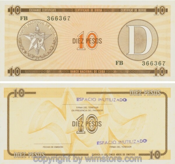 Kuba, PFX35, 10 Pesos, nicht datiert