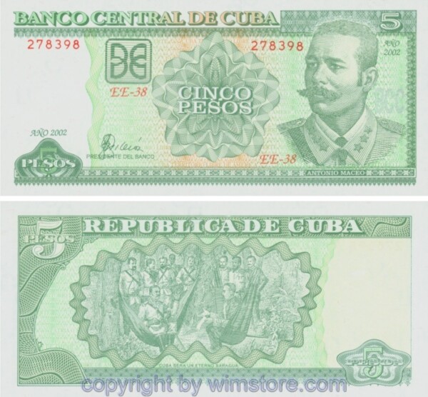 Kuba, P116, 5 Pesos ab 1997